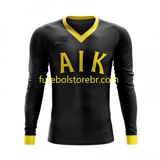 Camisa AIK 100 Anniversary I 2024 manga longa pro Masculina