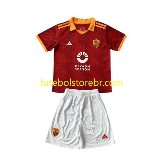 Camisa AS Roma IIII 2023-2024 manga curta pro Juvenil