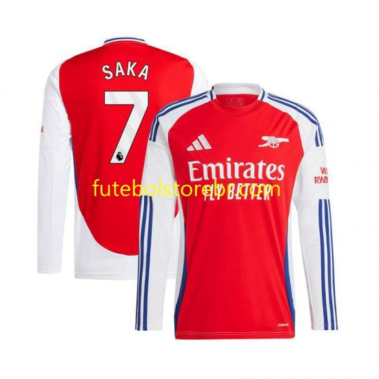 Camisa Arsenal Bukayo Saka 7 I 2024-2025 manga longa pro Masculina