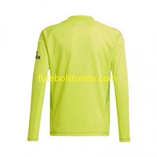 Camisa Goleiro Arsenal I 2024-2025 manga longa pro Masculina