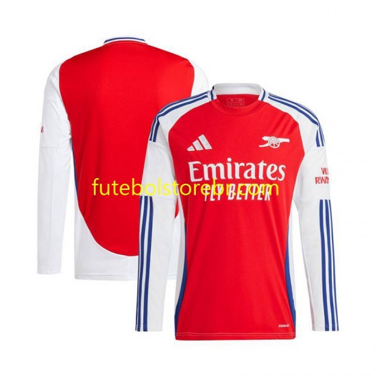 Camisa Arsenal I 2024-2025 manga longa pro Masculina