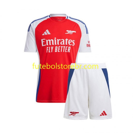 Camisa Arsenal I 2024-2025 manga curta pro Juvenil