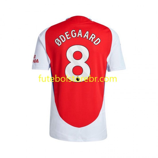 Camisa Arsenal Martin Odegaard 8 I 2024-2025 manga curta pro Masculina