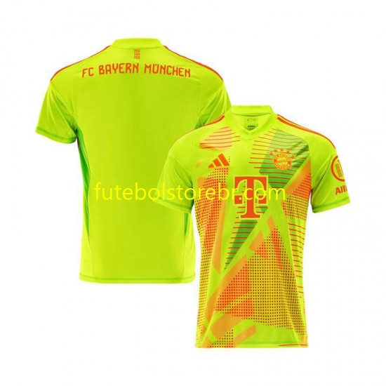 Camisa Goleiro Bayern de Munique I 2024-2025 manga curta pro Masculina