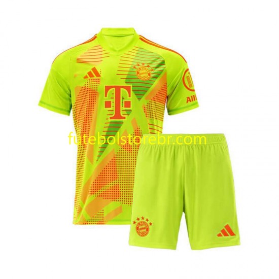 Camisa Goleiro Bayern de Munique I 2024-2025 manga curta pro Juvenil