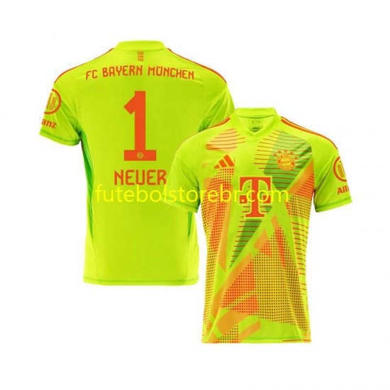 Camisa Goleiro Bayern de Munique Manuel Neuer 1 I 2024-2025 manga curta pro Masculina