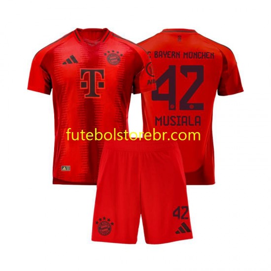 Camisa Bayern de Munique Jamal Musiala 42 I 2024-2025 manga curta pro Juvenil