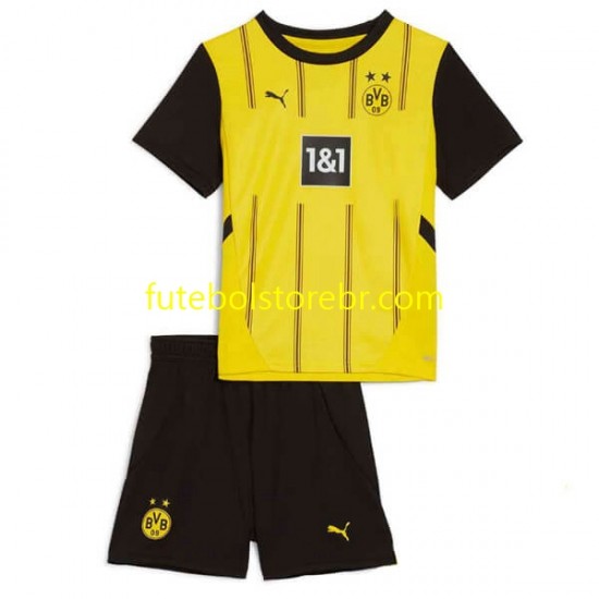 Camisa Borussia Dortmund I 2024-2025 manga curta pro Juvenil