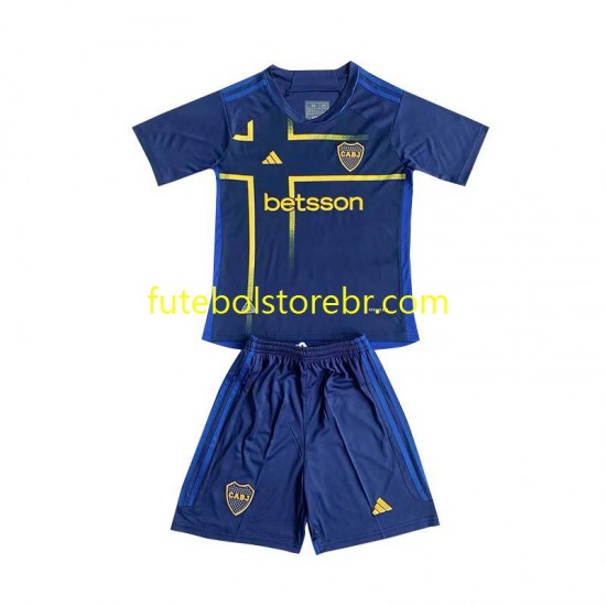 Camisa CA Boca Juniors III 2024 manga curta pro Juvenil