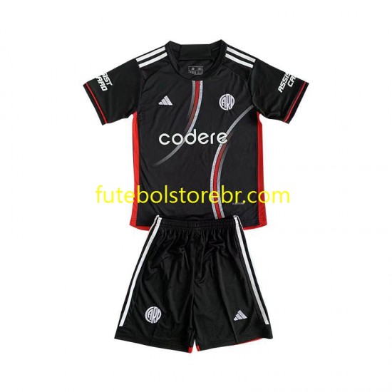 Camisa CA River Plate III 2024-2025 manga curta pro Juvenil