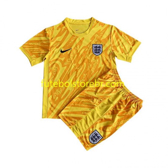 Camisa Goleiro Inglaterra II Euro 2024 manga curta pro Juvenil