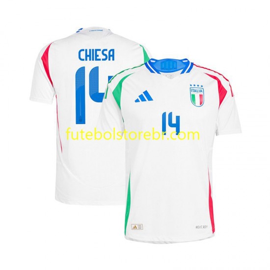 Camisa Itália Chiesa 14 II Euro 2024 manga curta pro Masculina