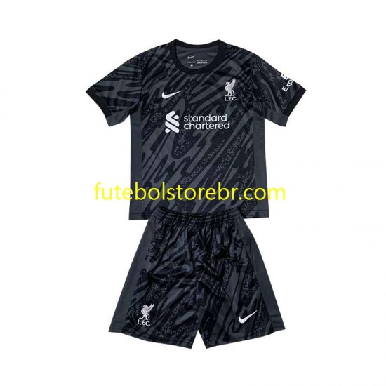 Camisa Goleiro Liverpool I 2024-2025 manga curta pro Juvenil