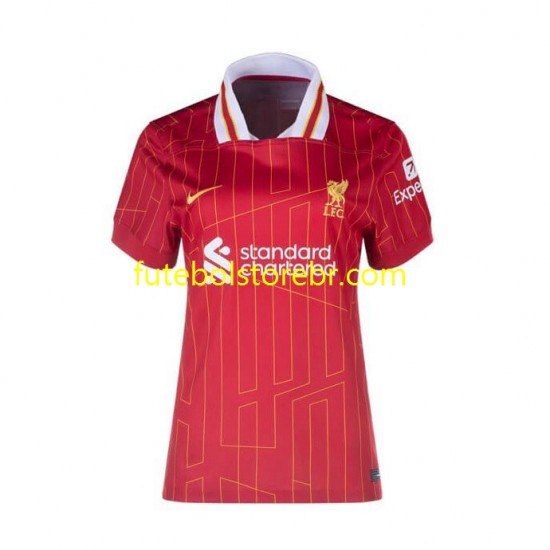 Camisa Liverpool I 2024-2025 manga curta pro Feminino