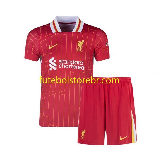 Camisa Liverpool I 2024-2025 manga curta pro Juvenil