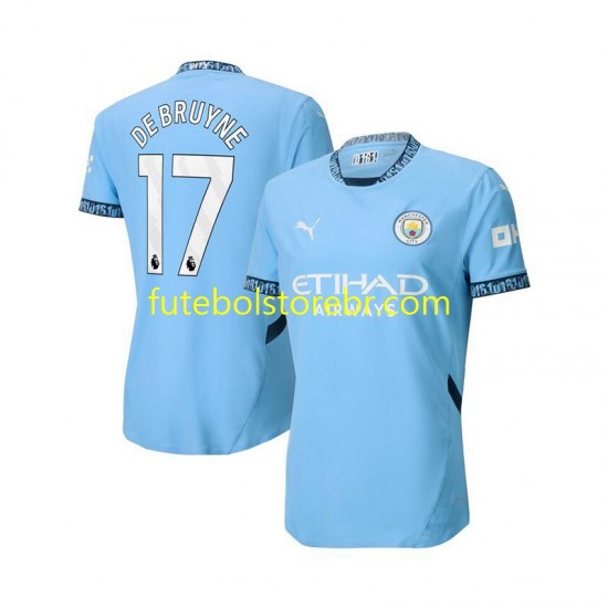 Camisa Manchester City Kevin De Bruyne 17 I 2024-2025 manga curta pro Masculina