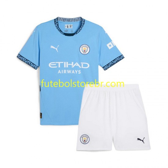 Camisa Manchester City I 2024-2025 manga curta pro Juvenil