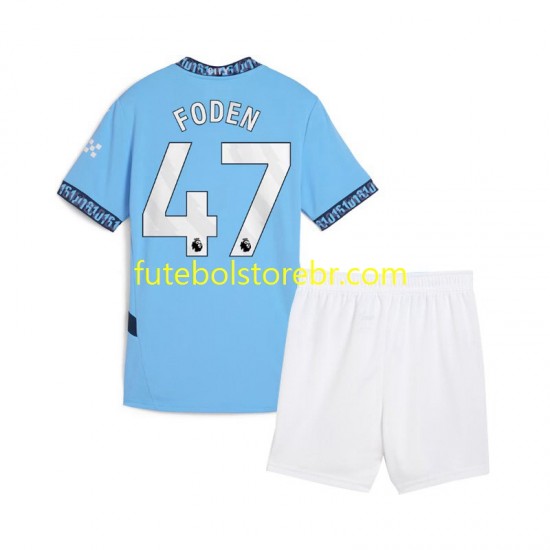 Camisa Manchester City Phil Foden 47 I 2024-2025 manga curta pro Juvenil