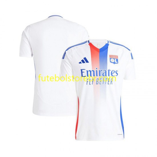 Camisa Olympique Lyon I 2024-2025 manga curta pro Masculina