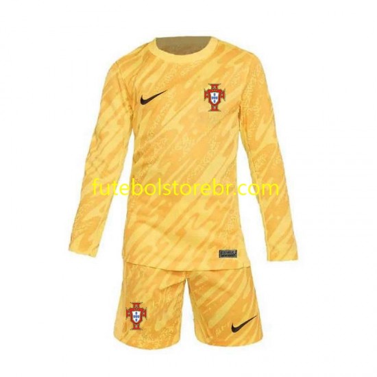 Camisa Goleiro Portugal I Euro 2024 manga longa pro Juvenil