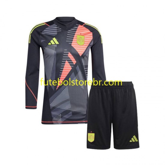 Camisa Goleiro Espanha II Euro 2024 manga longa pro Juvenil