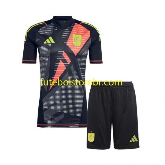 Camisa Goleiro Espanha II Euro 2024 manga curta pro Juvenil